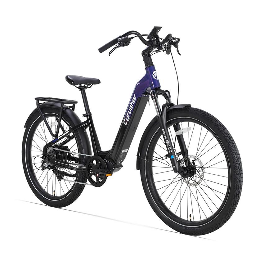 Cyrusher Grace Dospělé Městské Elektrické Kolo 250W Motor 48V15AH Baterie Terénní Elektrické Kolo 27,5 Palcové Tlusté Pláště Horské e-Kolo