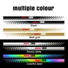 2-Piece Set of Reflective Body Decals: Vinyl Side Skirt Stripe Decals for Mitsubishi Outlander, Pajero, Lancer EX, ASX, Galant,