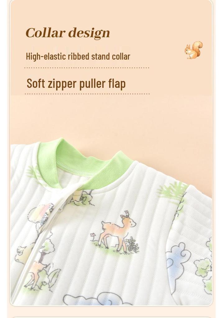 Autumn/Winter Class A Pure Cotton Newborn Sleeping Bag - Thin Anti-Kick Quilt with Split Legs