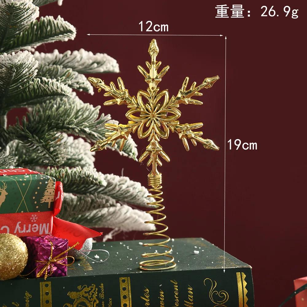 Gold Glitter Christmas Tree Top Star Christmas Decorations For Home Xmas Tree Ornaments Navidad New Year 2025 Natal Noel