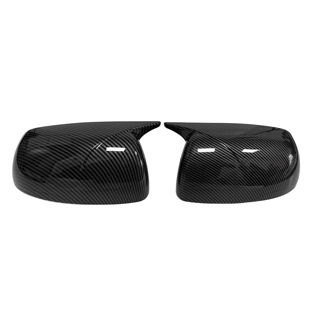 OX Horn Door Mirror Cover For Kia Picanto Mroning 2012-2025 Glossy Black Carbon Fiber Car Rearview Accessories Decoration
