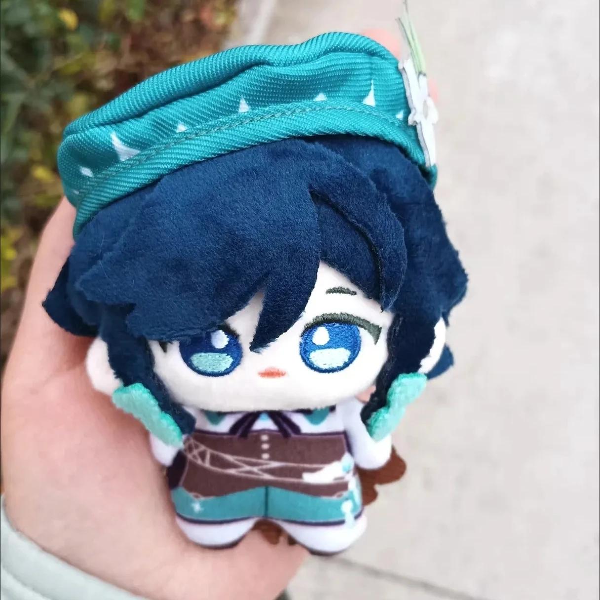 Genshin Impact Venti Plüschtier Chibi Venti Kuscheltier Weicher Flauschiger Anime Plüsch für Fans Geschenk Heimdeko Mädchen 10cm