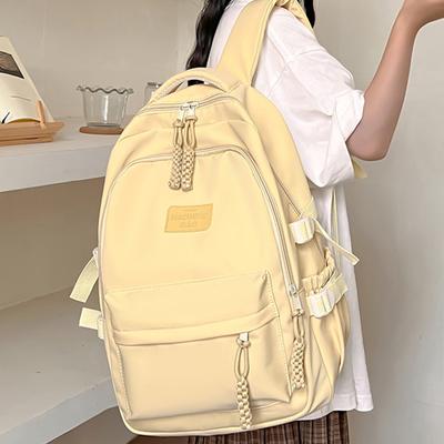 Female Solid Color Backpacks for Women Waterproof School Backpack Bag Large Capacity Shoulder School Bags For Girls Ruckpack