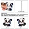 Christmas Countdown Calendar Panda Advent Calendars 2026, 2D Acrylic Cute Hanging Ornaments for Themed Party Favors Xmas Tree, 24 Days Calendar, Gifts