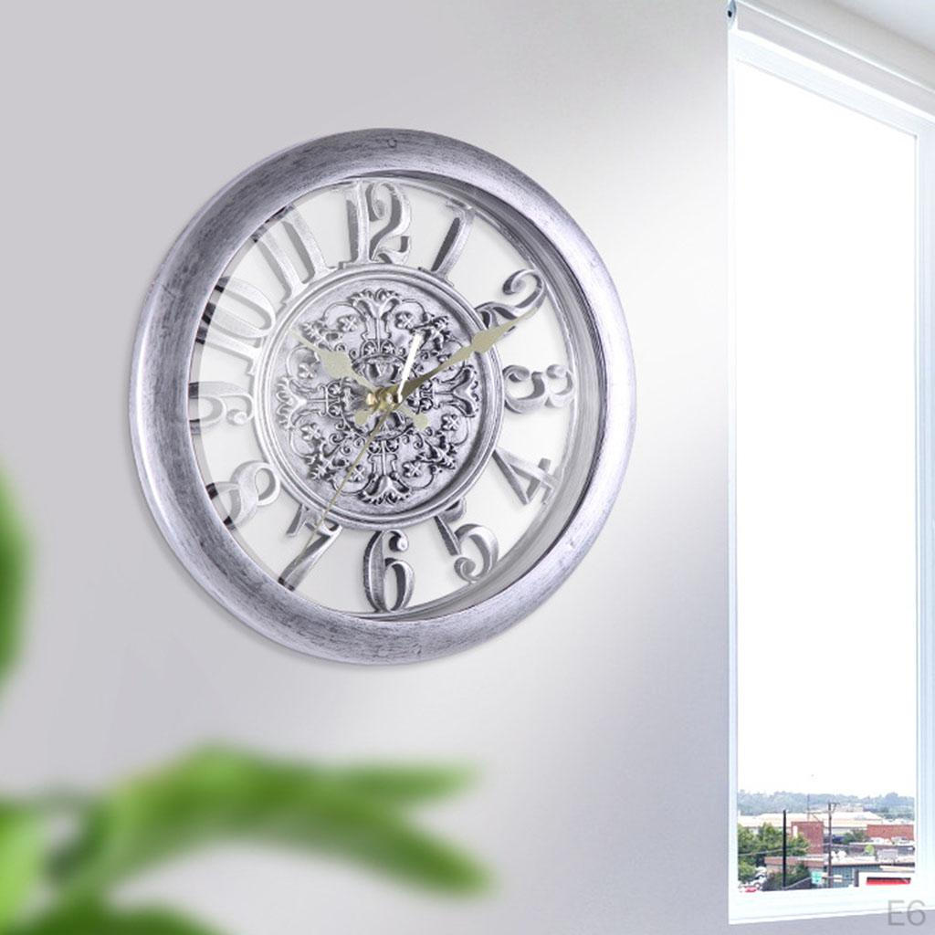 Clock Battery Operated Decorative Wall for Office Bedroom Living Room