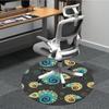 1pc Chameleon Pattern Office Round Area Rug, Indoor Mat Suitable For Office, Under Office Chairs Bedroom Living Room Home Decor, Room Deco
