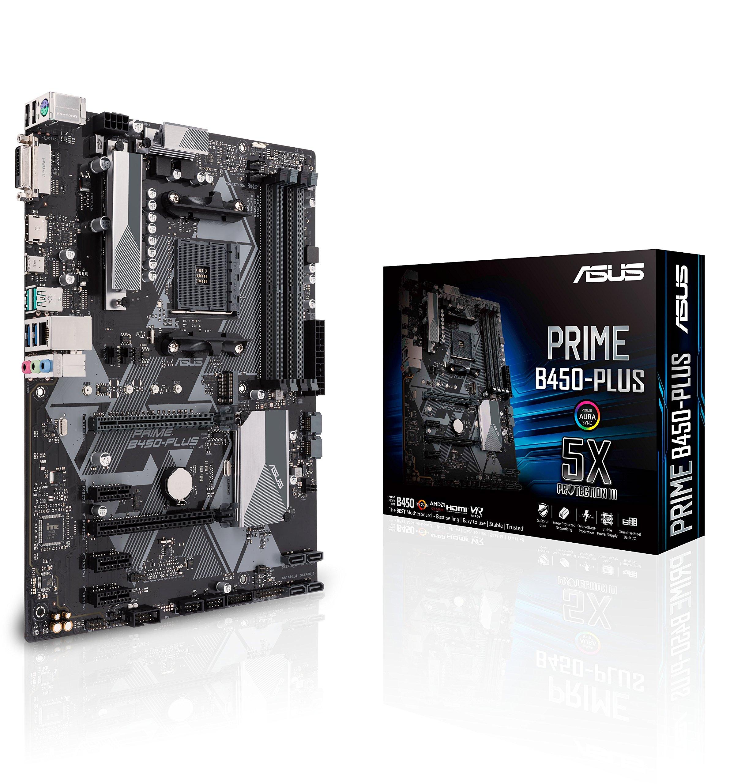 

ASUS AMD B450 equipped AM4 compatible motherboard PRIME with 3rd generation AMD Ryzen B450-PLUS [ATX] [Compatible CPU]