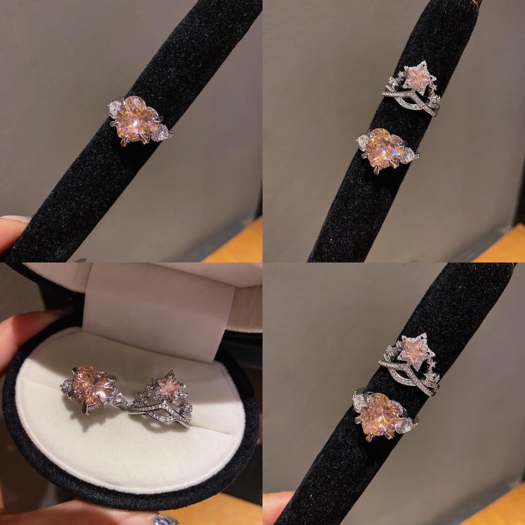 Zirkon Herz Offener Ring Für Damen Mit Zirkonia Schmuck Modeaccessoire