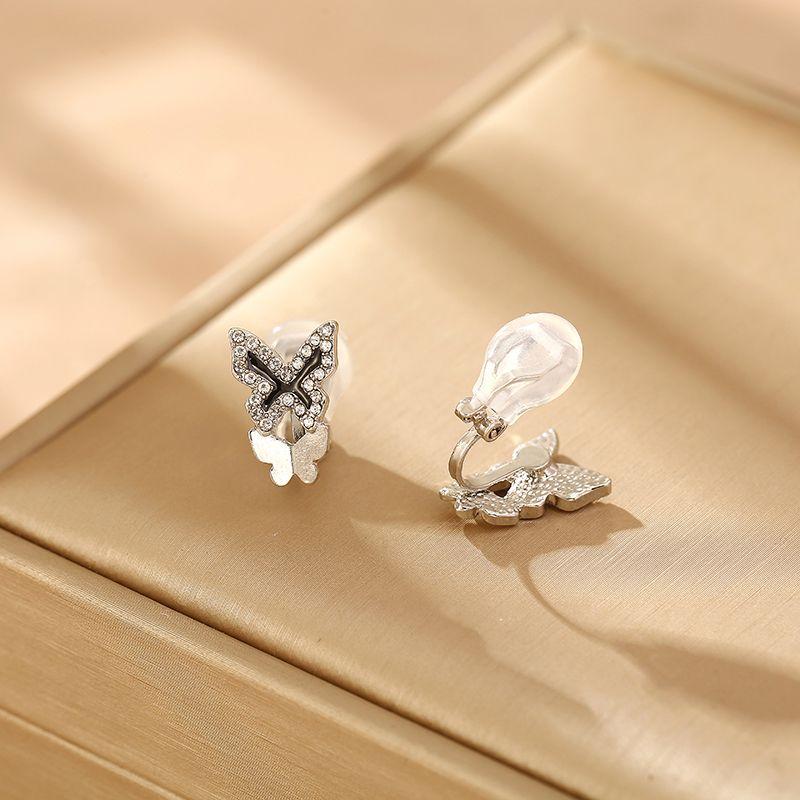 2023 yeni hiçbir piercing kulak klipsi kelebek kulak klipsi moda küpe kadın