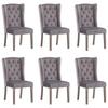 Day and Night - Day and Night Dining Chairs 6 Units Gray Velvet