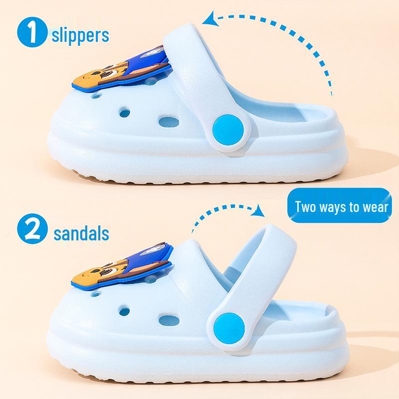 Protiskluzové dětské pantofle Tlapková patrola - Letní dřeváky s měkkou podrážkou pro kluky a holky