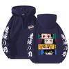 Unisex Bluza z Kapturem Anime Zapinana na Zamek Luźny Krój Długi Rękaw Bluza Jesienna Codzienna