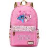 Lilo Stitch Backpack In Pink Or Blue Perfect For School Or Travel Made From High-quality Oxford Cloth