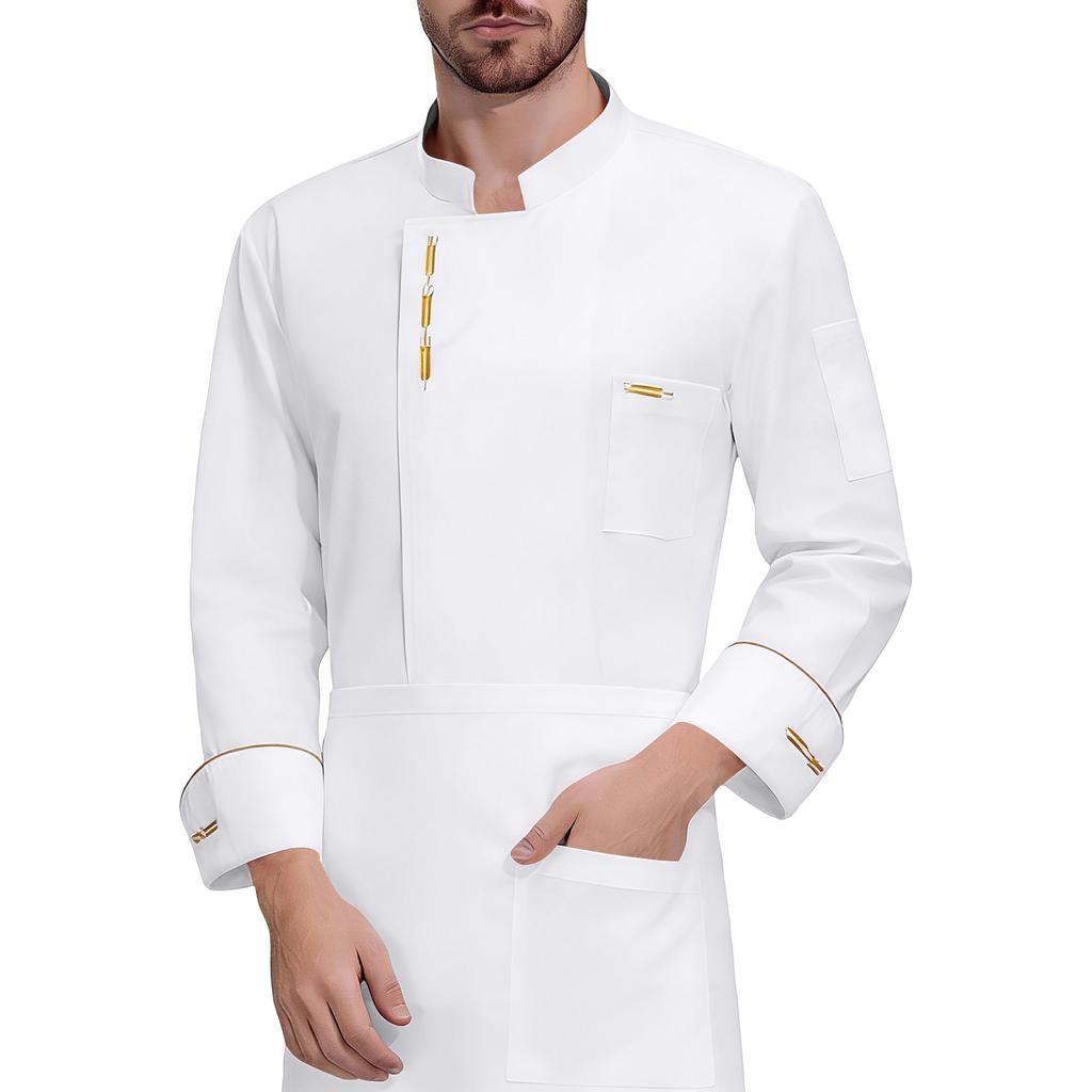 Unisex Strickjacke - Knopf Langarm Kochuniform