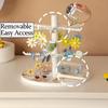 Standing Earring Necklace Holder 2/3/4-Tiers Hanging Jewelry Organizers Display Stand Jewelry Storage Display Tower Rack