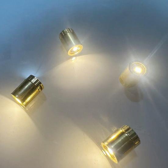 20Pcs Electronic Light Battery Powered Mini LED Lights with Golden Shell DIY Crafts Dollhouses Paper Lanterns Balloons Models Decoration