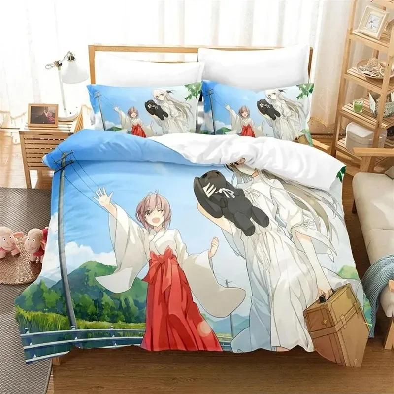 Anime Yosuga No Sora Bettwäsche-Set, Bettbezug Steppdecke Bett-Set Bettbezug Kissenbezug, King Queen Twin Größe Jungen Mädchen Erwachsene