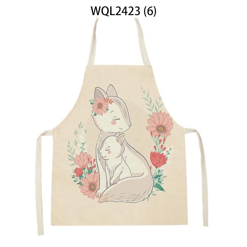 Animal Elephant Monkey Kitchen Aprons Linen Aprons Home Cooking Baking Accessories Aprons Kitchen Accessories Delantal Cocina