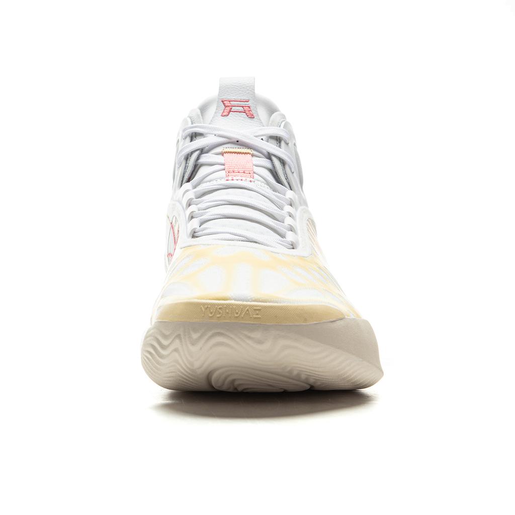 New LINING Yushuai 19 Agglomerated Core Basketball Shoes Men's Mid top Orange ABAV005-3