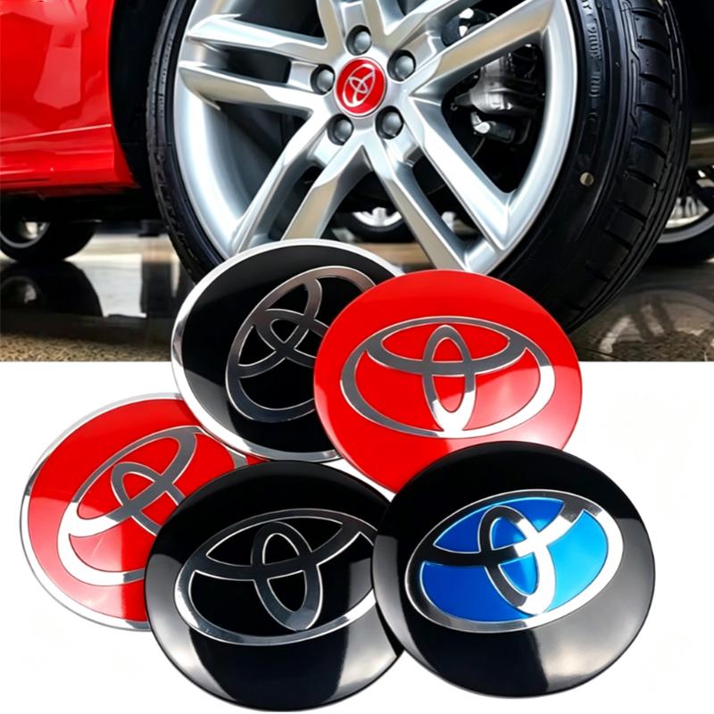 4pcs 56mm Car Wheel Hub Center Stickers Decal Emblem For Toyota Hilux Aygo Yaris Ractis Corolla Camry CHR Auris Tacoma Accessory
