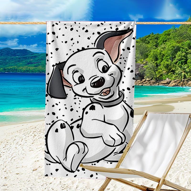 Dalmatian Paws Collar Beach Towel - Soft, Absorbent Microfiber, Lightweight, Ideal for The Beach, Parties, Travel, Camping fan gifts