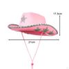 Cappello da cowboy Cowgirl Costume portatile Accessori Paillettes avvolto Fitness Festa Jazz per