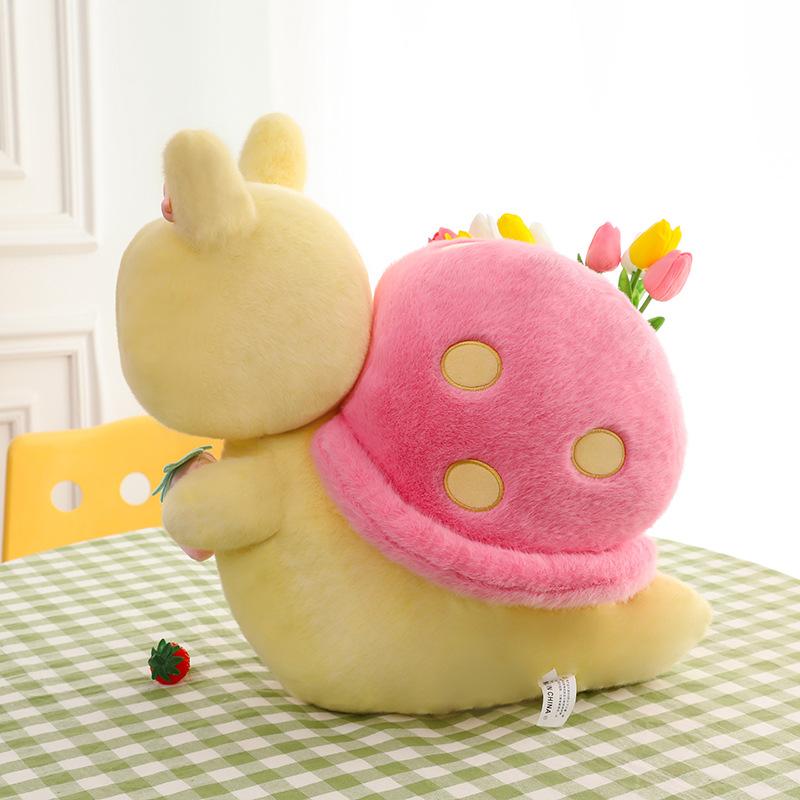 Super Cute Strawberry Small Snail Plush Toy Children's Sleep Comfort Pillow Wedding Sprinkle Event Snail Gift