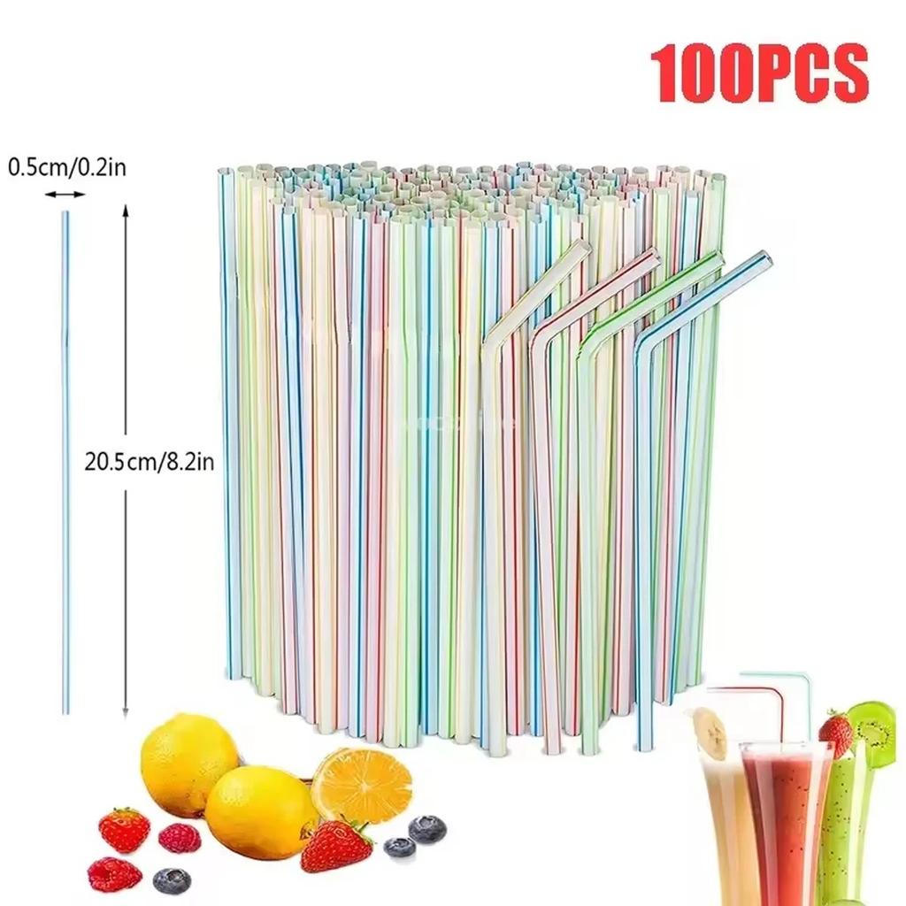 Mlticolor Plastic Pipes Drinking Straws Cola Straws Bar Party Wedding Kitchen Pajitas Cocktail Straw Wholesale Tool