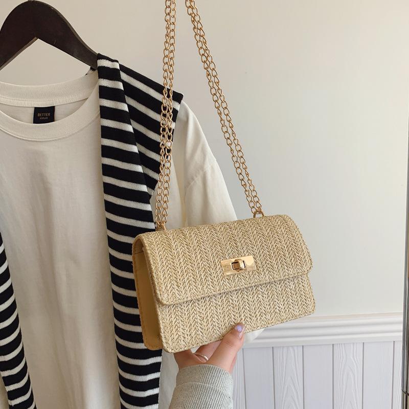 Popular fashion woven small bag 2025 new chain shoulder crossbody