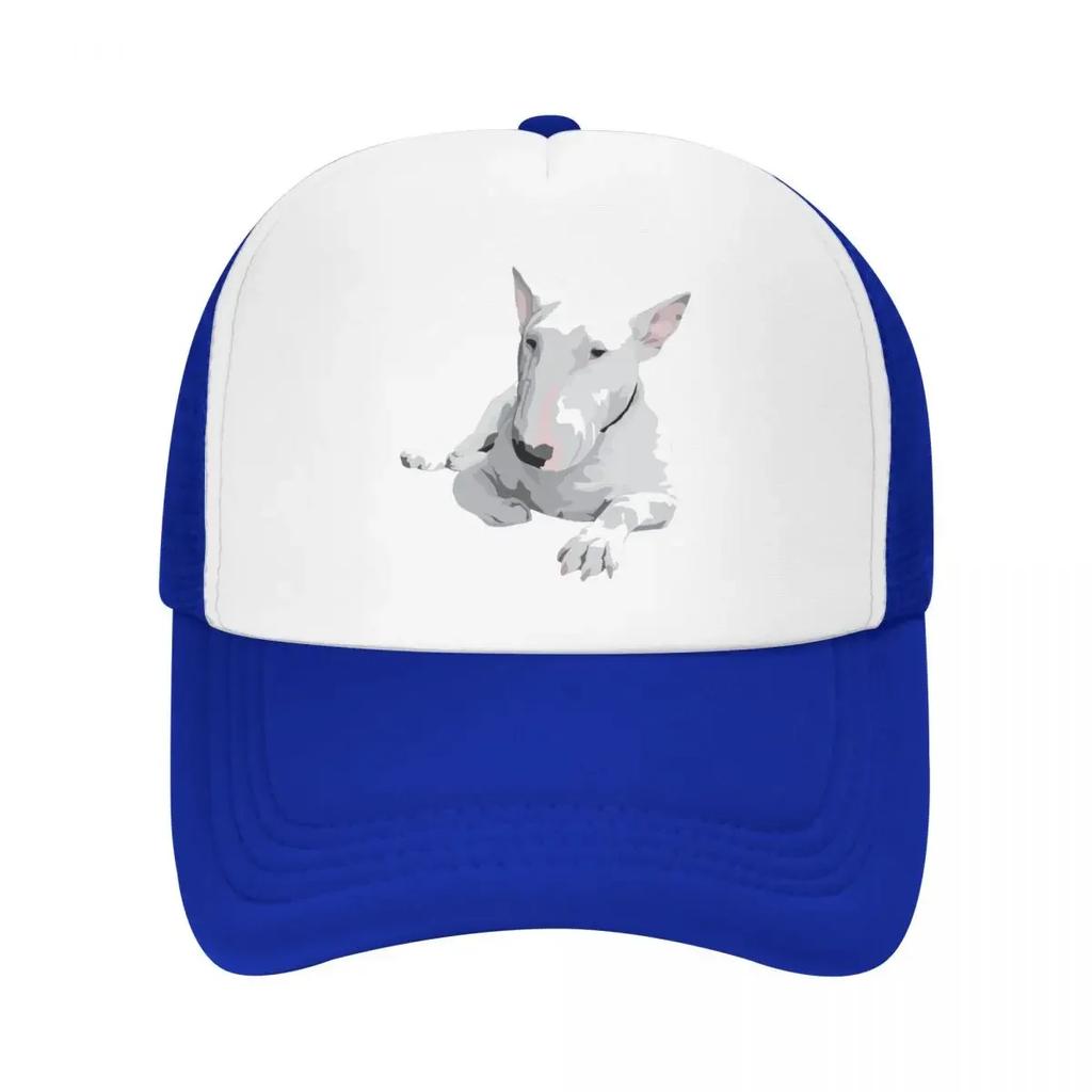 Individuelle English Bull Terrier Trucker-Kappe für Unisex-Damen, verstellbare Baseballkappe für Erwachsene, Hip-Hop-Dad-Hat