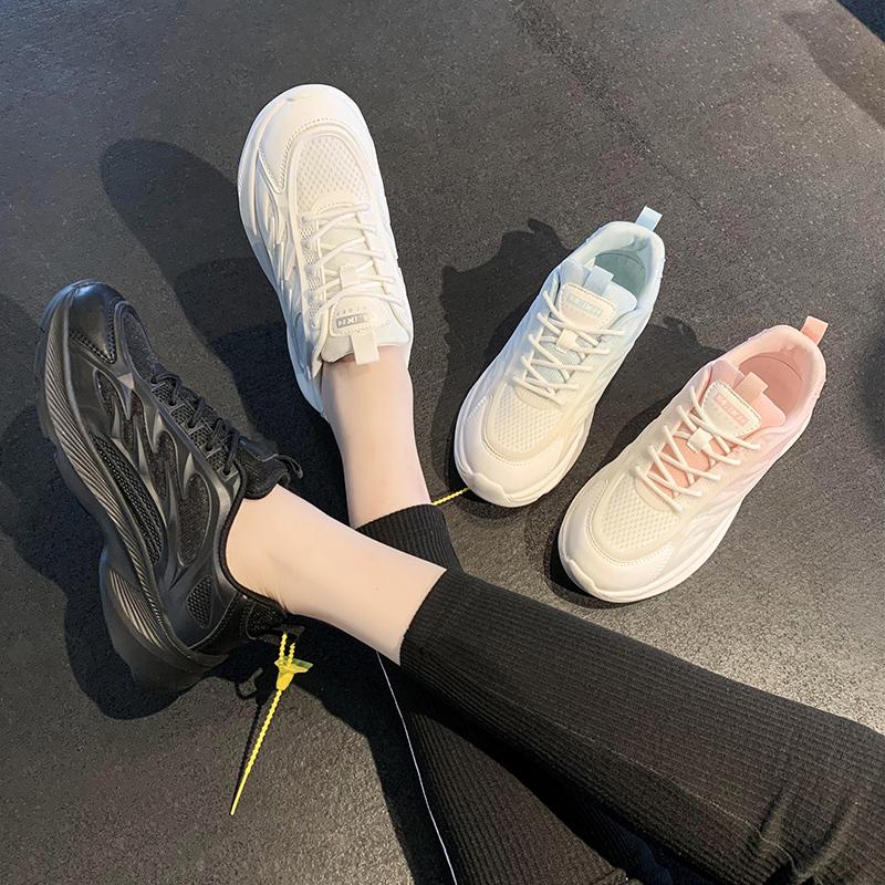 Running shoes new trendy for students Autumn and Spring and Autumn Lightweight Soft Sole Shock-absorbing Sneakers