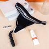YWZAO Insertable Anal Plug Mens Underwear Thong Separate Pouch Design Black N28