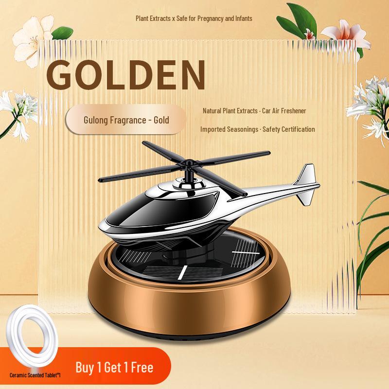 Men's Solar-Powered Car Air Freshener - Long-Lasting Light Fragrance & Interior Ornament