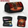 1pc Circus Elephant Design Double Layer Flip Pencil Case-Multi Layer Flip Cover Design, Storage Bag, Zipper Closure, Suitable for Schools, Offices, An