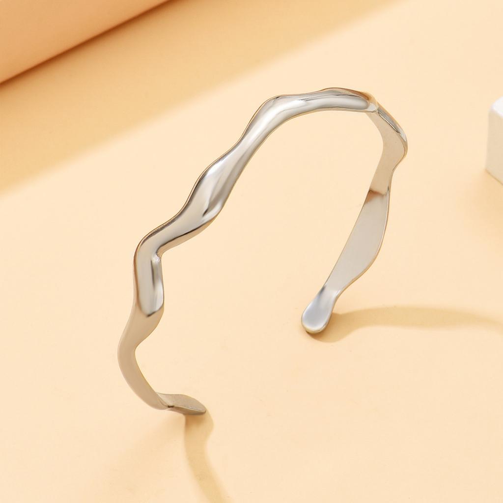 [Bracciale Ondulato Barocco Vintage Aperto Regolabile Unisex per Coppia]