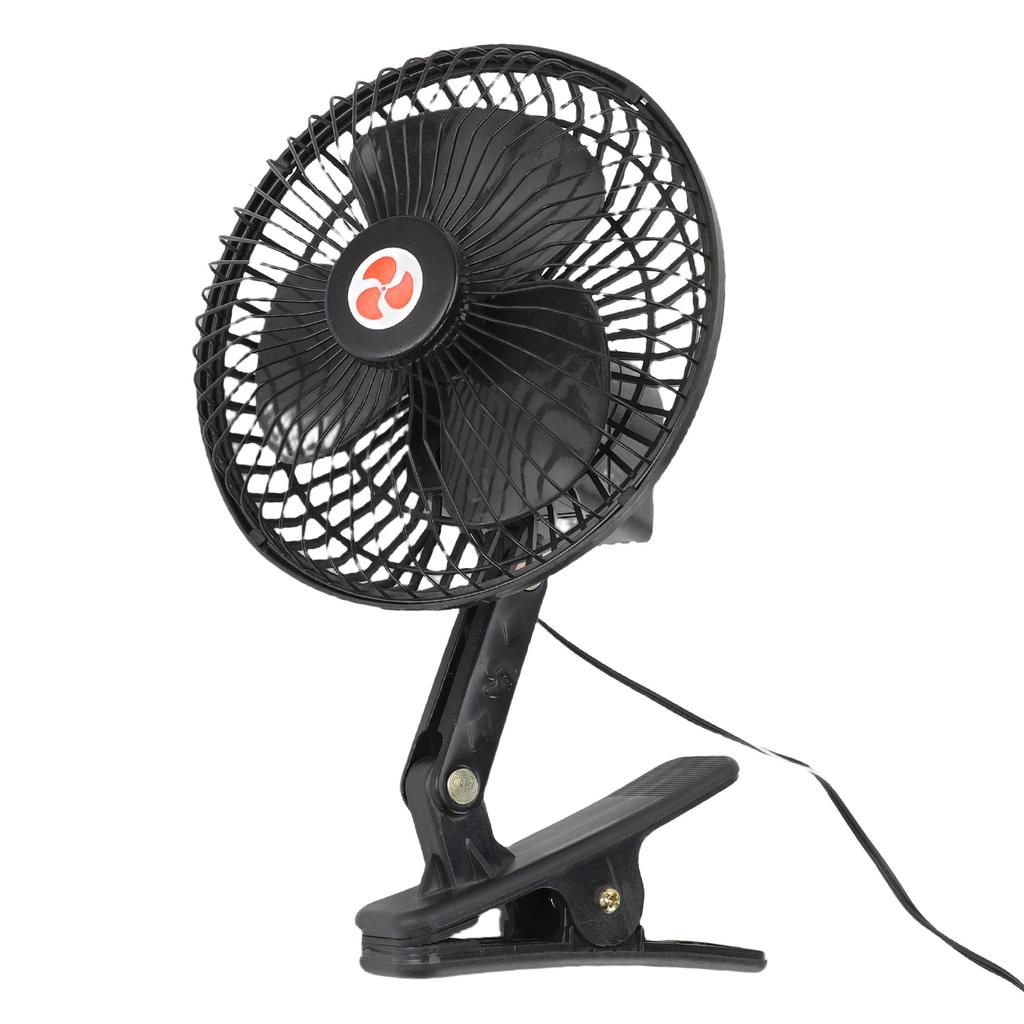 Car Cooling Fan with Cigar Lighter Portable Heavy Duty Black Metal Fan for Trailers Truck RV Boat Bus SUV DC12V