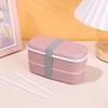 Double Layers Bento Box Eco-Friendly Lunch Box Food Container Kitchen Accessories Microwavable Dinnerware Lunchbox