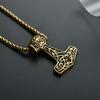 Nordic Thor's Hammer Pendant, Street Personality Trend Domineering Men's Viking Necklace, Stainless Steel Pendant
