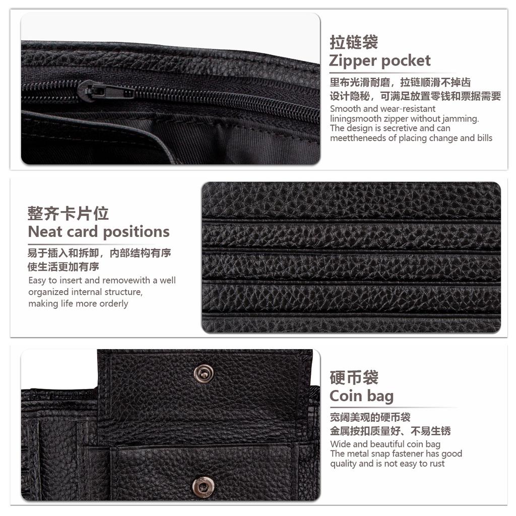 Men's Wallet Short Wallet Large-capacity Multi-Cards Men's Horizontal Wallet Wallet