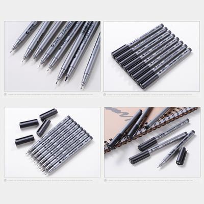 9 Mikro Kalem Hassas Fineliner Su Geçirmez Arşiv Mürekkep Kalemleri Sanat Suluboya için İnce Nokta Çizgi Kalemi