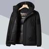 Winter Hooded Padded Coat Teen Boys Warm Fleece Lined Loose Fit Casual Jacket