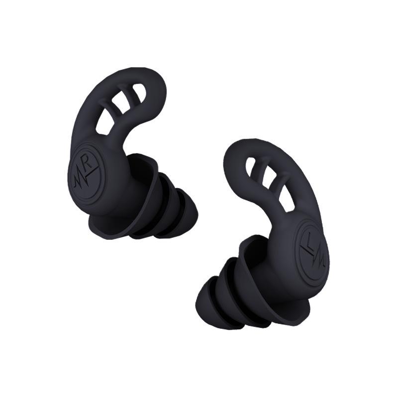 New Three layer soft and comfortable silicone soundproof earplugs,waterproof,anti snoring,for swimming,learning,cycling,reusable