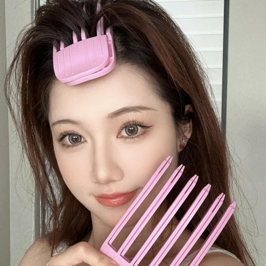 HEHW Ansatz-Anhebungsklammer, Pony-Anhebungsklammer, Ansatzkamm, Styling-Kamm, flauschiger Pony, Lockenwickler aus Kunststoff, Styling der Haarwurzeln mit Haartrockner, praktisch
