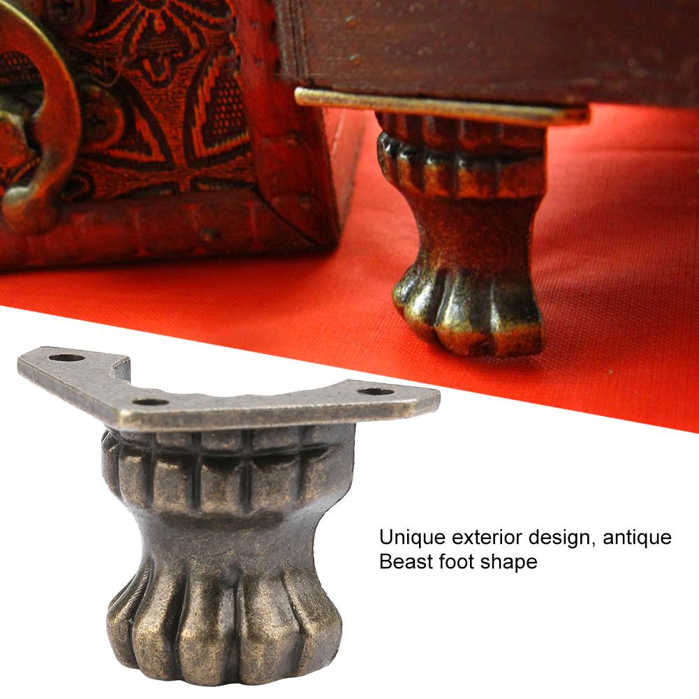 4 Stück Antike Schmucktruhe Holzbox Dekorative Füße Bein Eckenschutz Für Möbel Schrank