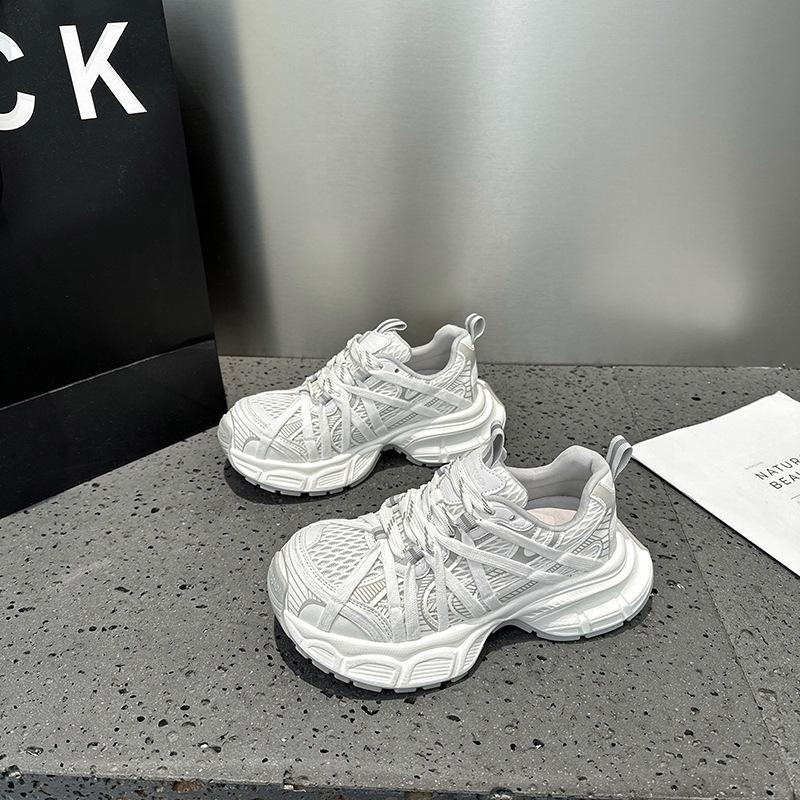 

Паутина Папины кроссовки Женские Подиум Универсальные Толстая подошва Одинарная сетка Дышащие Спортивные Повседневные Кроссовки для бега 35