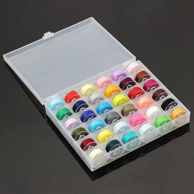 36 Colours High Quality Sewing Thread Boxed Bobbin Set, Suitable for Many Sewing Machines, with Bobbin Case, 36pc