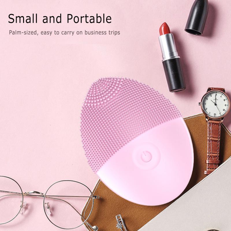 Skin Massager Deep Pore Pokročilý silikonový silikonový masážní přístroj na obličej Hluboké čištění pórů kartáč na obličej Jemný sonický elektrický