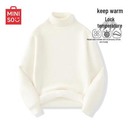 Men's Fleece Lined Turtleneck Sweater