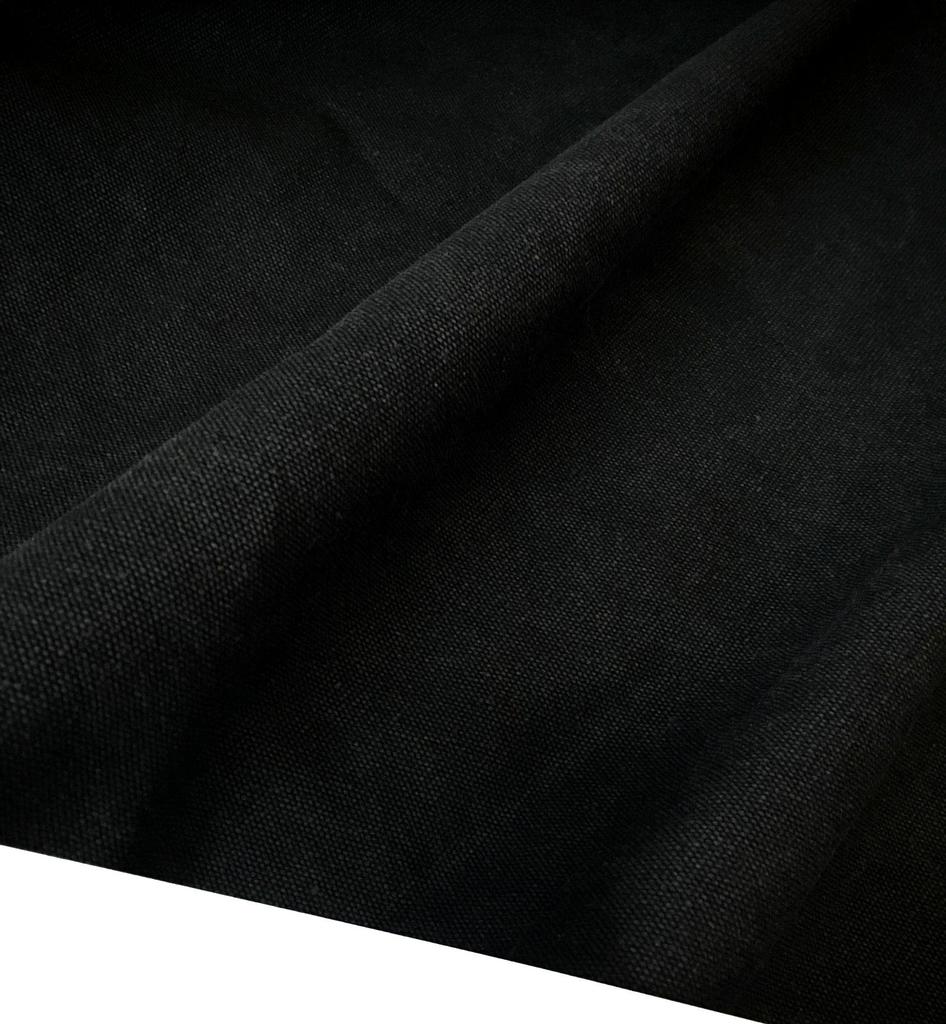 Washed Water Solid Canvas Handmade Canvas, Washable, Colorfast, Thick, Fabric, Cotton, Crafts, (Black, 2m)