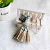 2Pc Clothing Decoration Multi-function Curtain Accessories Grace Edge Banding DIY Decoration Silk Tassel Key Buckle